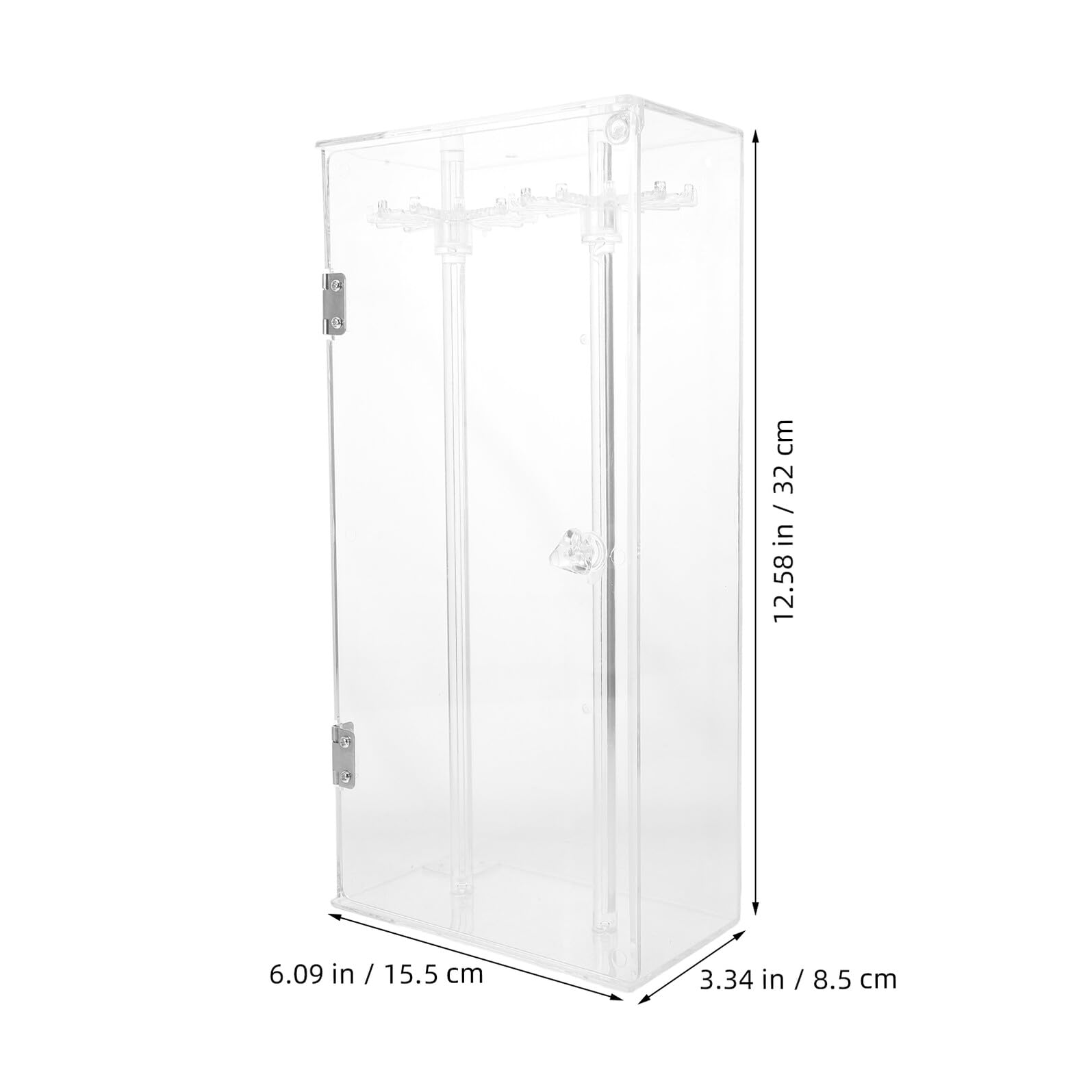 Zerodeko Schmuckkästchen mit Drehbarem Halskettenhalter Hängeregal für Armreifen und Ohrringe Schmuckständer aus Acryl für Kettchen und Anhänger Organizer für Schmuckaufbewahrung