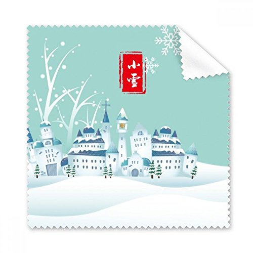 Chiffon de nettoyage lunettes contre les traces de doigts tissu écran motif neige