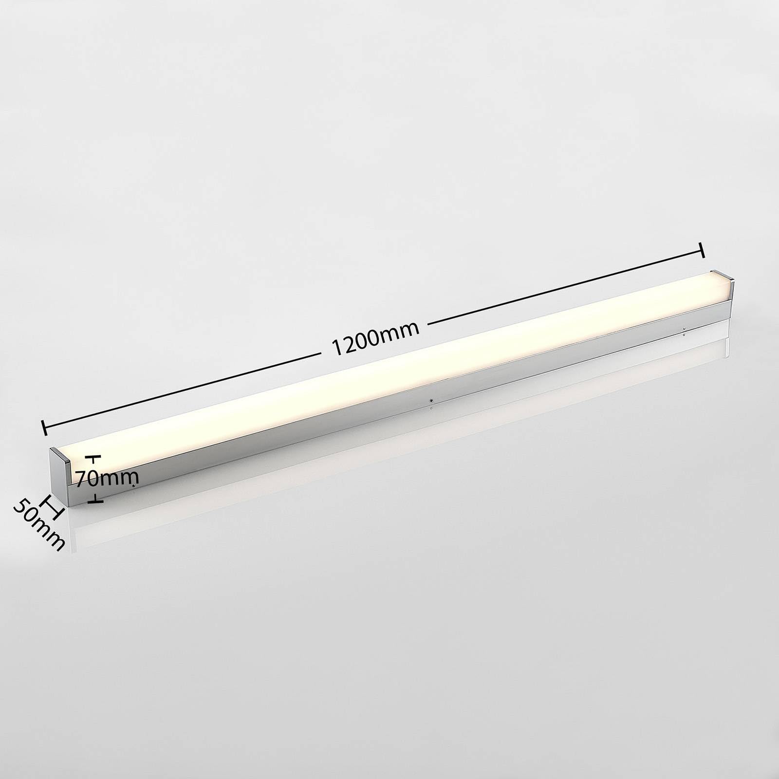 Lindby LED Wandleuchte, Wandlampe Bad Klea (spritzwassergeschützt (Modern) in Chrom aus Aluminium (1 flammig) - Wandleuchten Spiegelleuchte Badezimmer Wandbeleuchtung Badezimmerleuchte