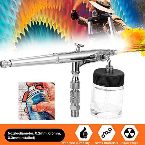 Kit aérographe professionnel avec adaptateur G1/8 et buses interchangeables - 5
