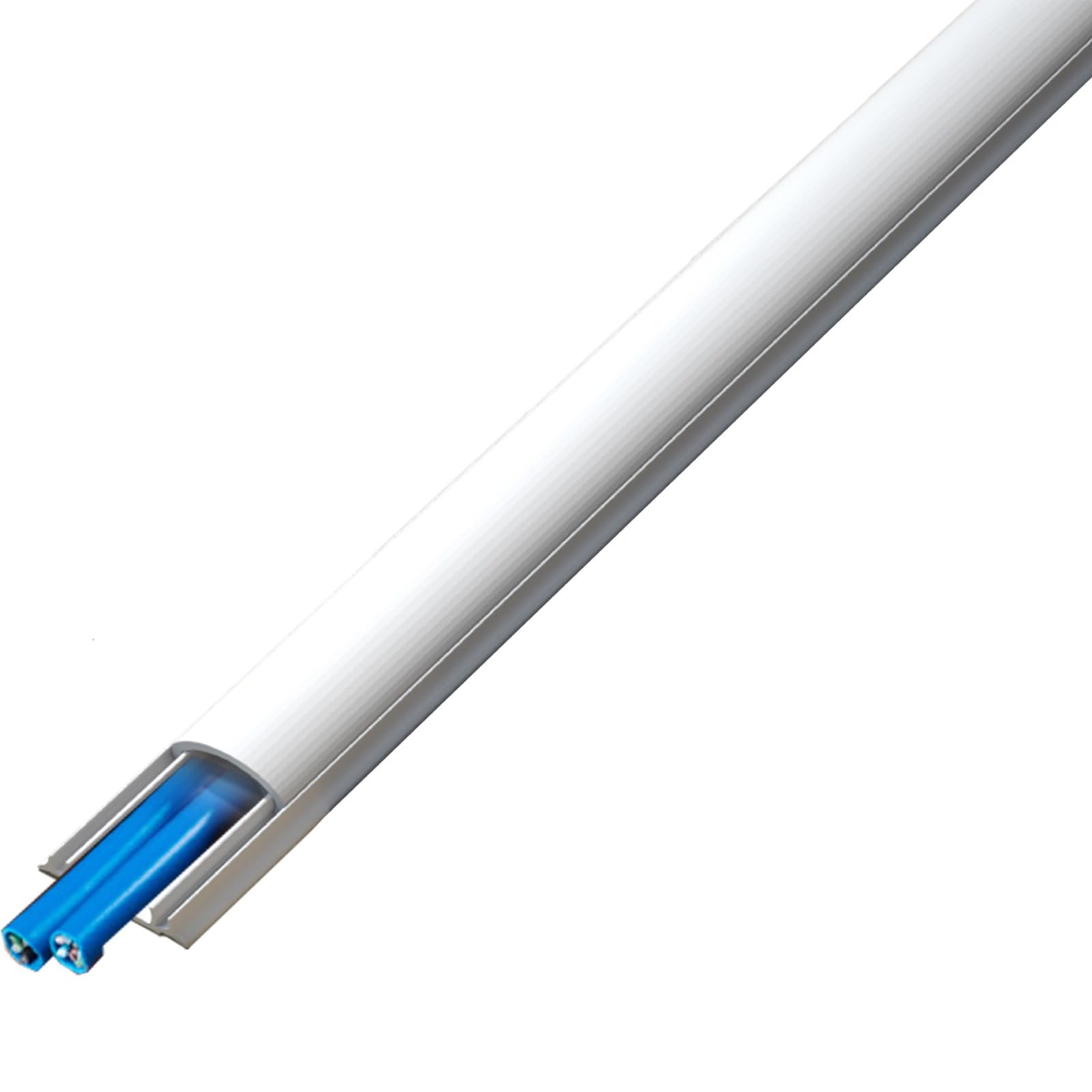 Goulotte Passe Cable Cache-fils invisible au mur, cache-câble décoratif avec support adhésif, gestion des câbles blanc/gris pour plafond/chambre d'enfant/bureau, protège les câbles(3 set White,W 25mm