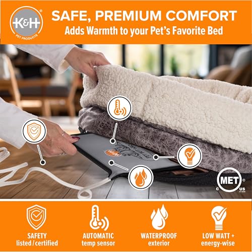 K&H Pet Products 100538772 Pet Bed Warmer, Turn Any Cat Or Dog Bed Into A Heated Cat Or Dog Bed thumb #1