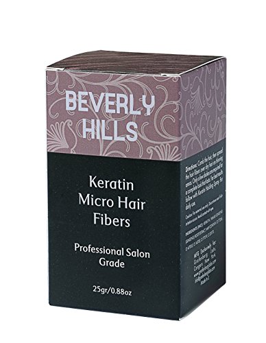 Hair Building Keratin Fibers - Conceal Hair Loss, Add Thickness and Body, and Thicken Thinning Roots - for Men and Women by Beverly Hills (Brown)