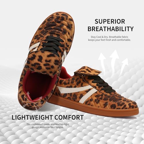 Leopard Sneakers for Women Casual Fashion Anti Slip Tennis Shoes Womens Comfortable Breathable Walking Skate Shoes2