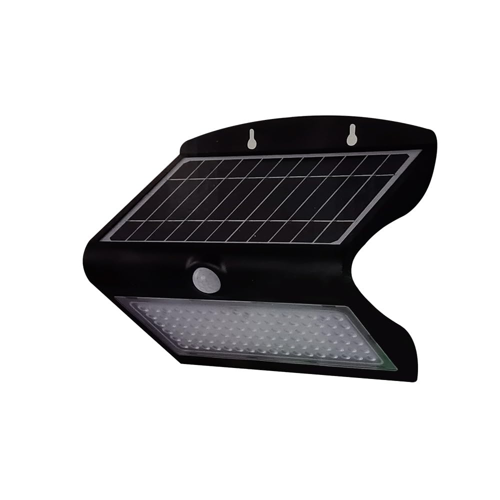 V-TAC Lampe Murale LED 7 W, avec Panneau Solaire et capteur, Noire