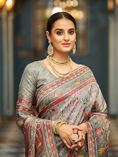 Image of SWORNOF Womens Kanjivaram Banarasi Silk Saree Kanchipuram Patola saree