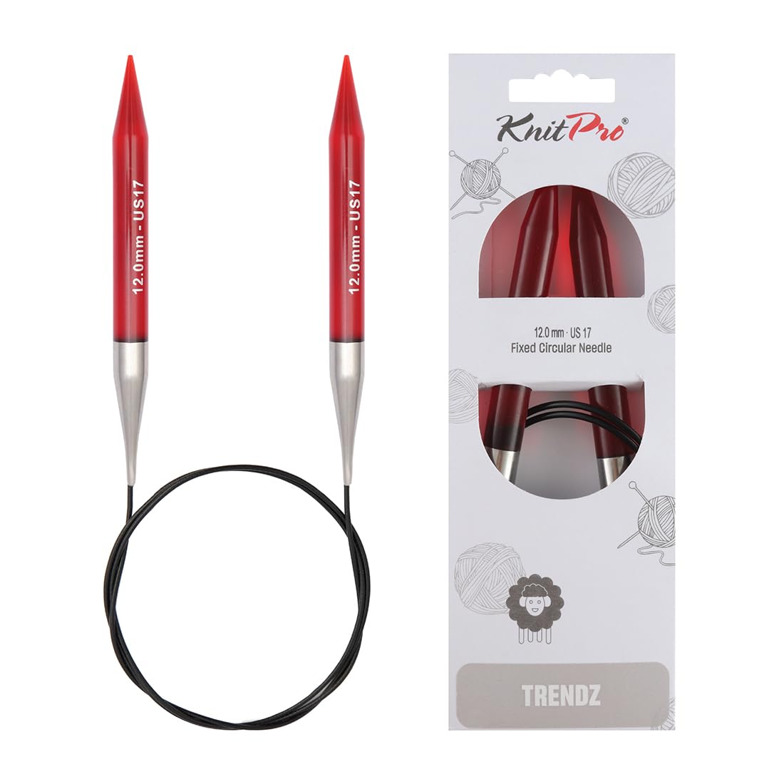 KnitPro Trendz Fixed Circular Needles 47" (120cm) | 12.00mm