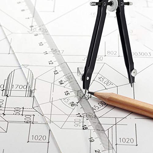 image for kiniza 2 Pieces Professional Compass for Geometry,Compass Circle Drawi