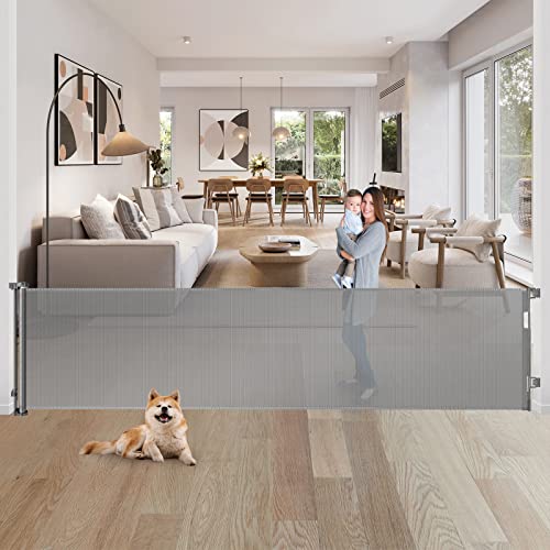 80-Zoll ausziehbares Baby- und Hundegitter für große Durchgänge