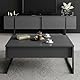 Dmora - Fernsehschrank Centaurus, Ständer für Wohnzimmerfernseher, Niedriges Wohnzimmer-Sideboard, TV-Ständerbasis, 180x30h50 cm, Anthrazit und Schwarz