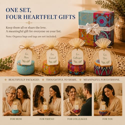 Candles Gift Set for Women, 4 Pack Scented Candles with 8% Essential Oils, 120H Long Lasting Aromatherapy Candles for Home Relaxation - Image 6