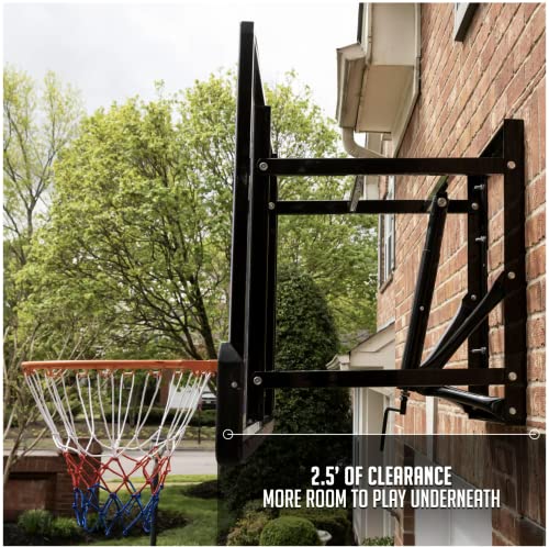 54-Inch Backboard And Rim Combo With Polycarbonate Backboard Wall Mounting System #TOP5