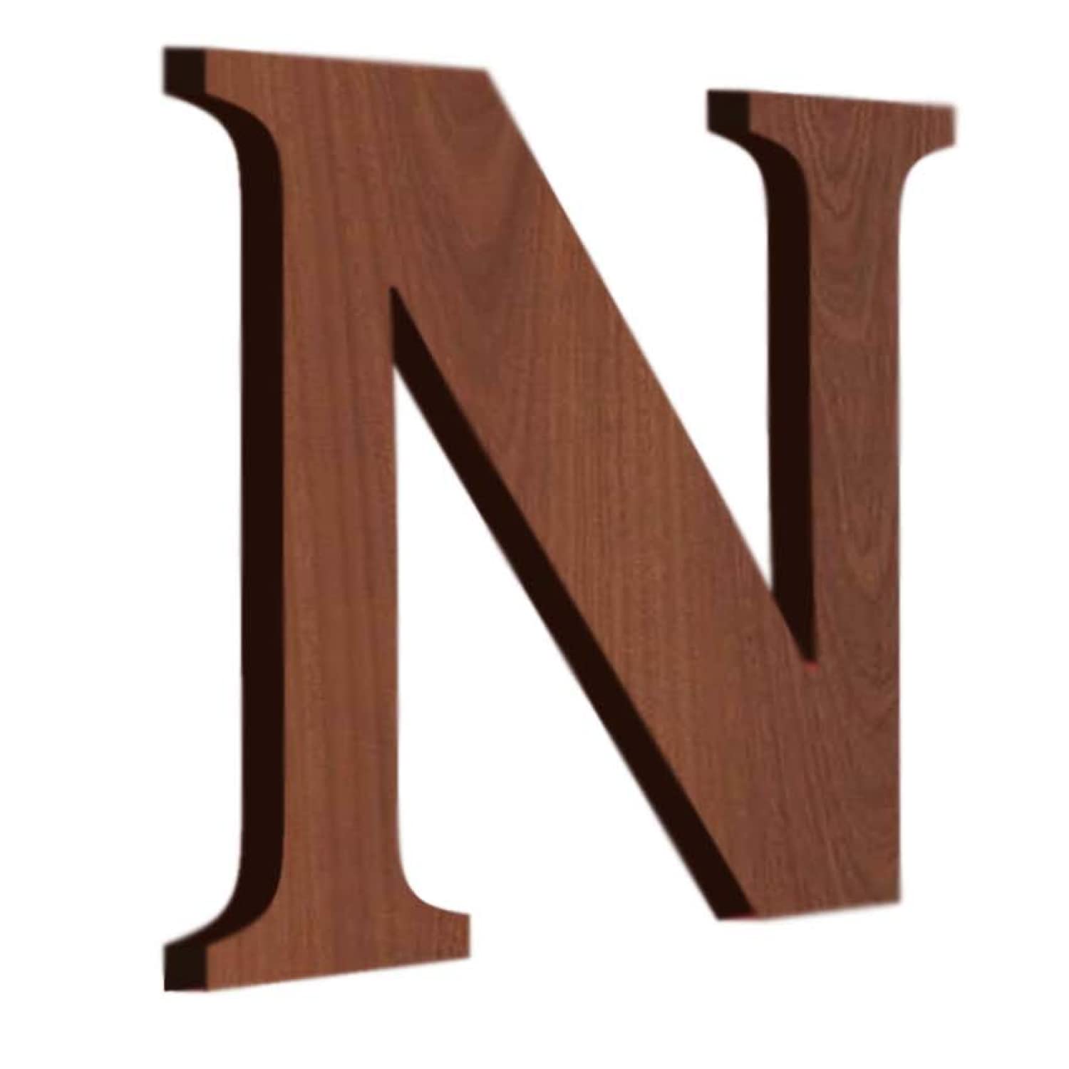 Chalk My Theme Wooden Alphabets and Numbers for Wall Decoration | 9 Inch Large Wooden Letter N in Wood Brown Color With 6MM Thick Quality Wood-image-22