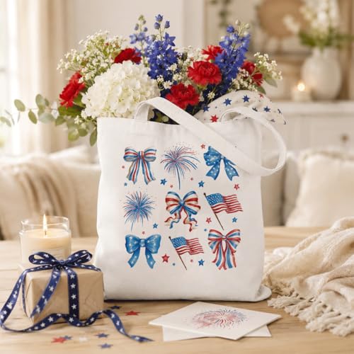 Bolsa Tote USA Patriótica para Mujer 13.7 x 15.7 pulgadas miniatura 5