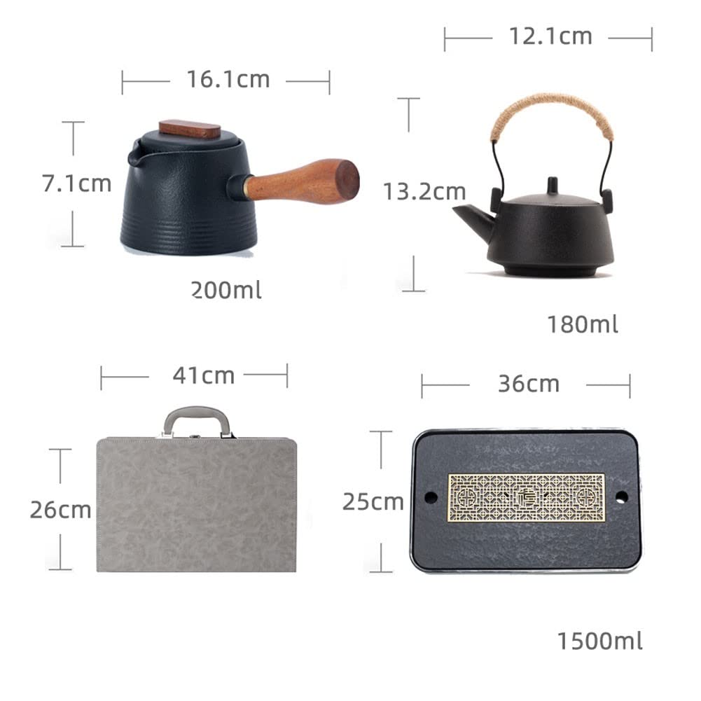Podróżny zestaw do herbaty Kungfu Tea Set, Zestaw do herbaty chiński zestaw do herbaty gongfu zestaw do herbaty zestaw do herbaty przenośny zestaw do herbaty podróżnej - ręcznie robiony zestaw do herb