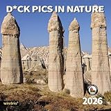 Gag Gifts 2026 Funny Wall Calendar, Natures Calendar for White Elephant Gifts with Thick Paper, November 2025 - December 2026, 14 Monthly Planner Organizer with Nature D'ck Pics, 12' x 24' Opened