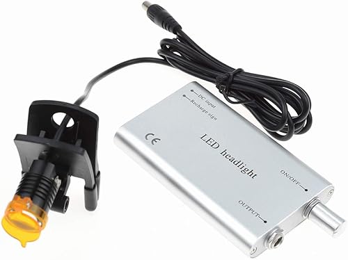 Miniatura 6 de Rigoberto - Faro delantero de 3 W con filtro de clip de plástico, luz principal, faro para lupa binocular con bolsa (plata)