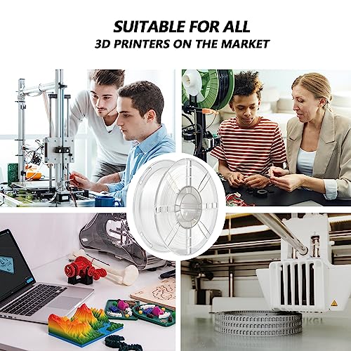 Image of iBOSS PLA Plus (PLA+) 3D Printer Filament 1.75mm,1kg Spool (2.2lbs) Silk Shiny Filament 3D Printing Filament,Dimensional Accuracy + /- 0.02mm,PLA Pro 3D Filament,Fit Most FDM Printer(Slik White)