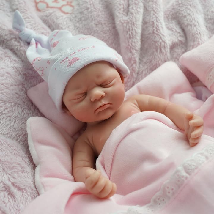 Muñeca Reborn Mire & Mire 12 pulgadas Silicona Realista miniatura 4