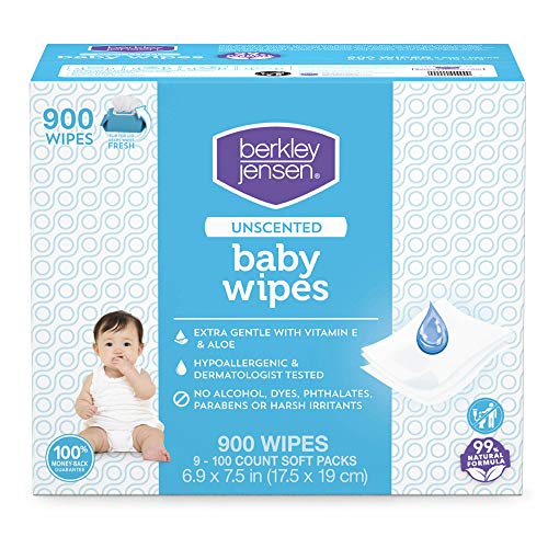 Berkley Jensen Unscented Baby Wipes, 900 count (9 pk./100 ct.)