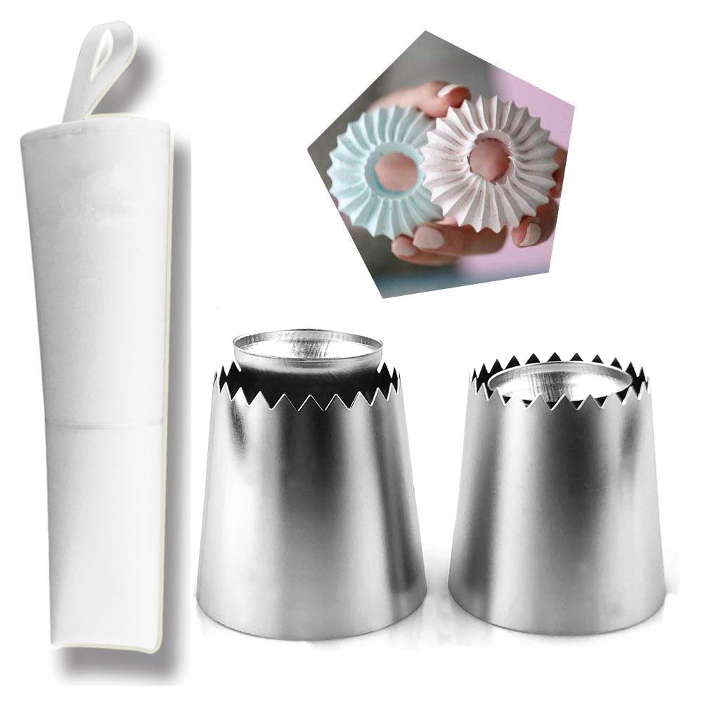 Tips Set-Ideal Pastry DIY Tools kit for Cupcakes and Backing Cookies #3, steel, 2