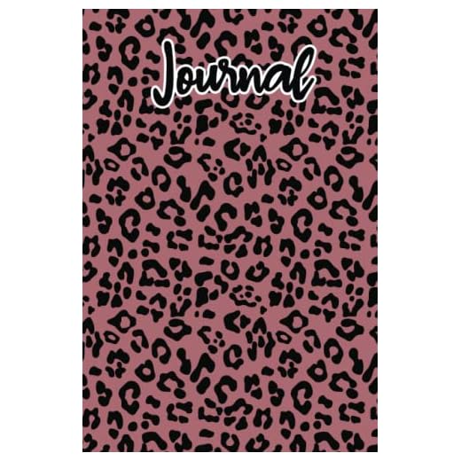 Mini Rose Gold & Black Leopard Journal: Lined paper, 6"x9", Soft Paperback
