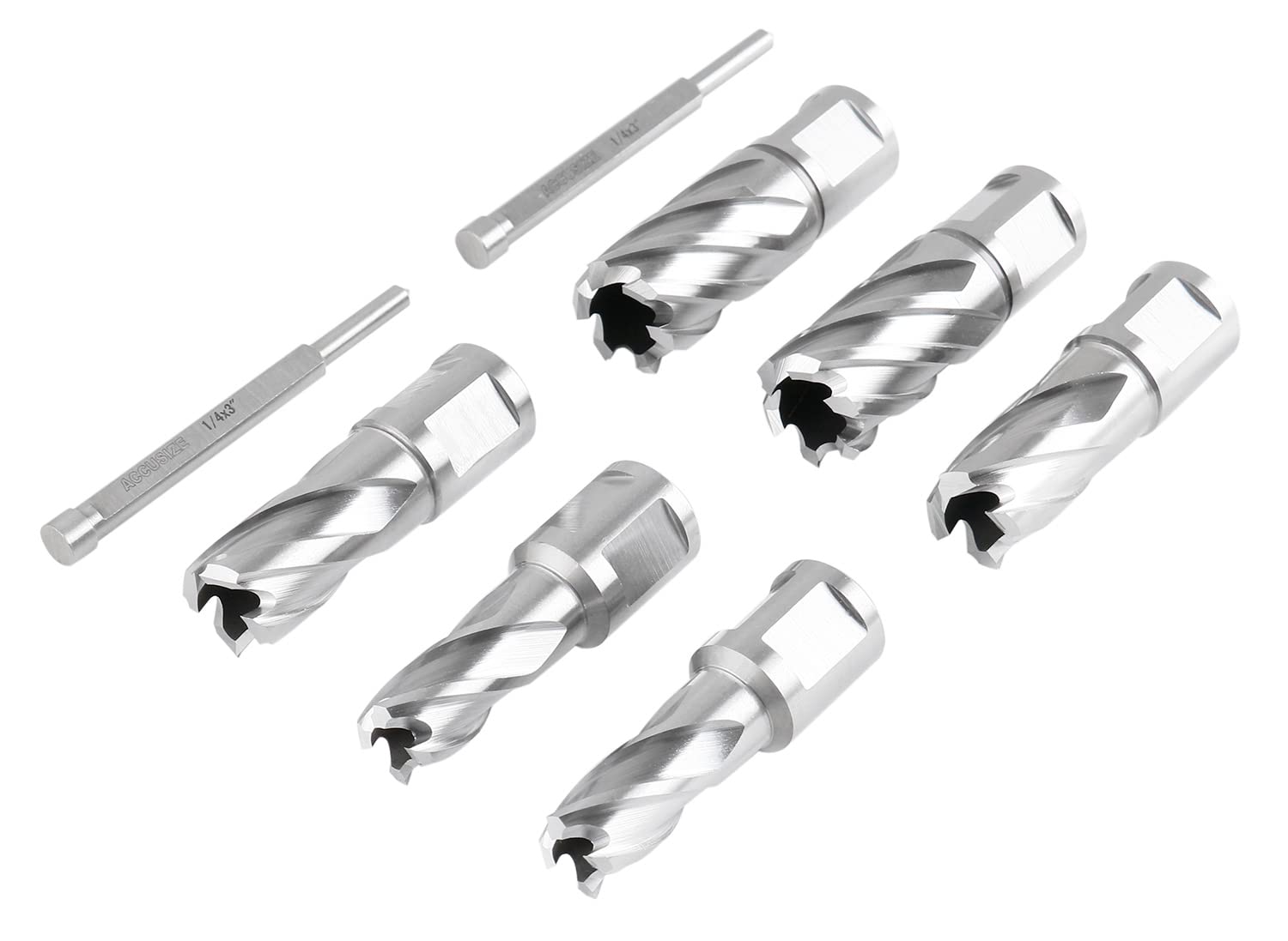Accusize Industrial Tools - Juego de cortadores anulares métricos y pulgadas