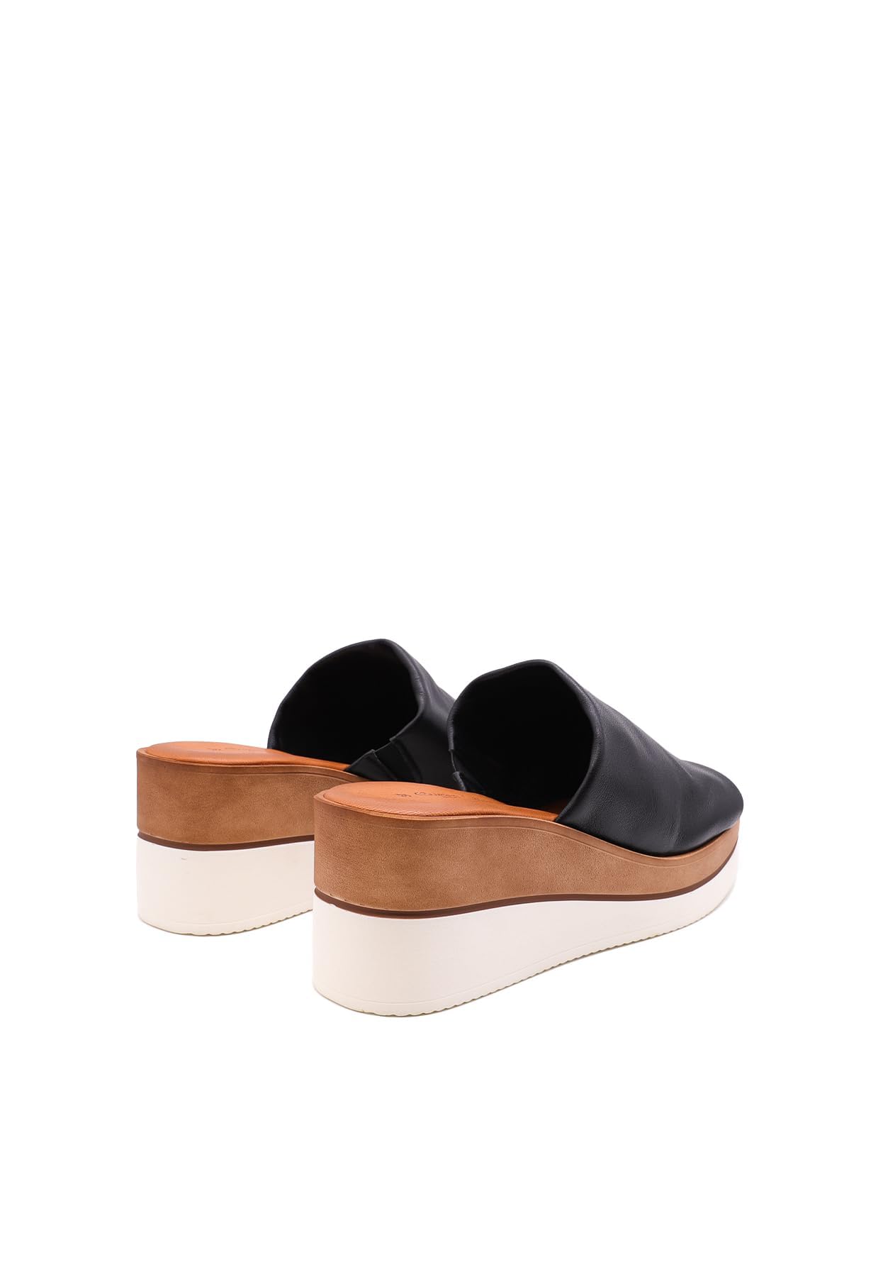 QUEEN HELENA Sabot in Pelle Sandali con Zeppa Donna 15998