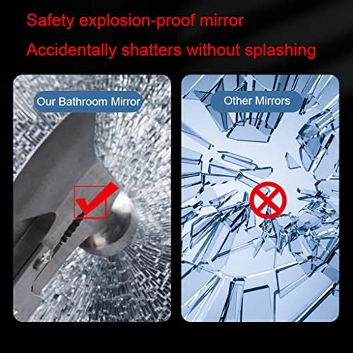 Miniatura 4 de Espejo de baño con iluminación LED sin marco, espejo de tocador LED iluminado, CIR 90+, IP44, impermeable, baño, dormitorio, entrada, hotel, salón