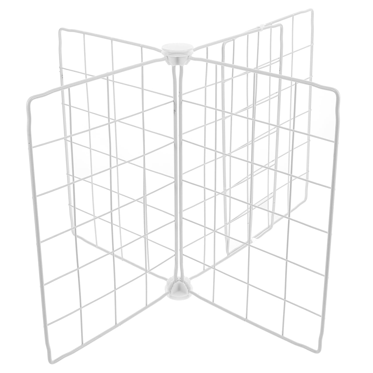 Divisore per Freezer in Ferro Bianco Struttura Regolabile e Design a Rete Traspirante per Organizzazione e Conservazione di Cibi e Bevande in Congelatore