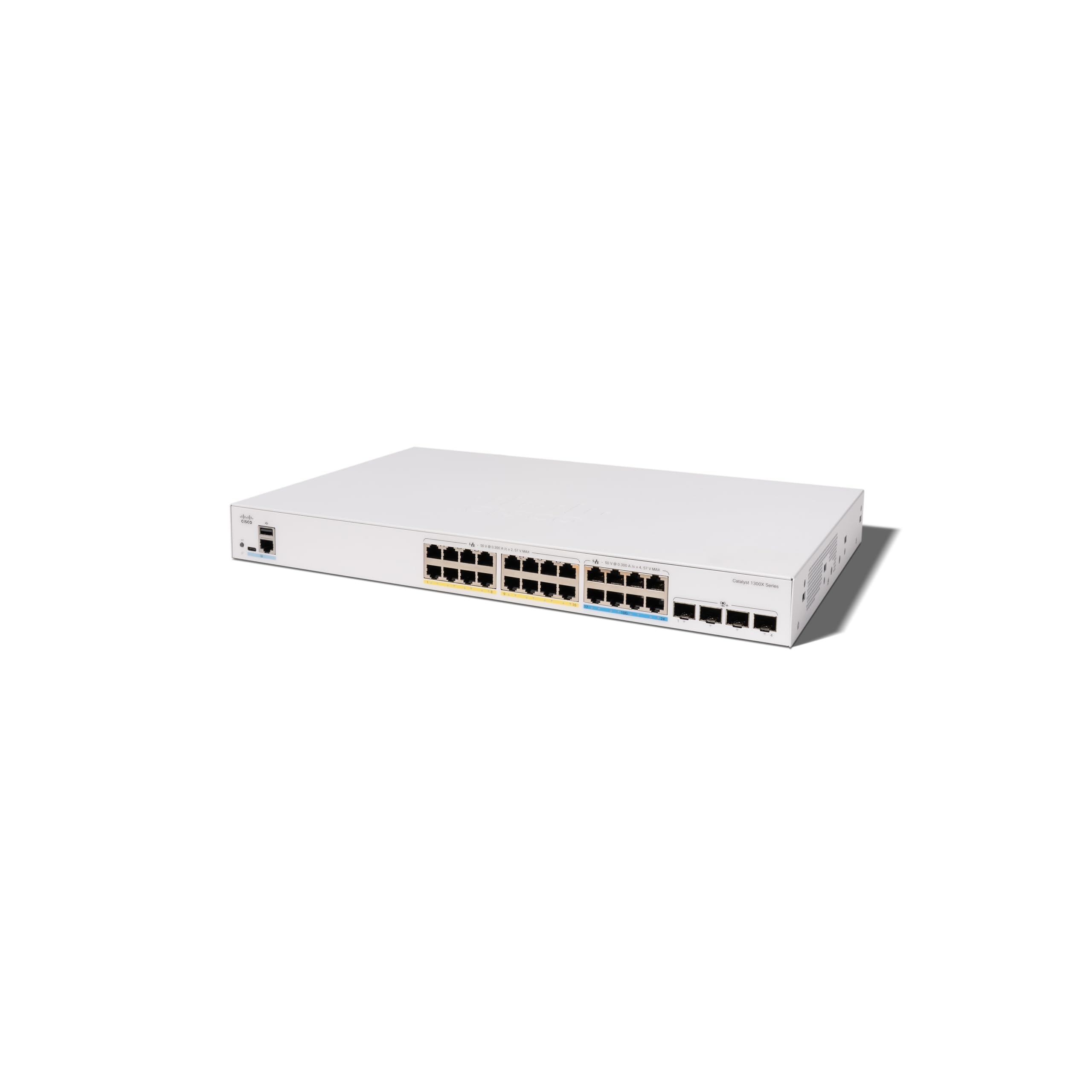 Cisco Catalyst C1300X-24NGU-4X Smart Switch, 8 Port 5GE, 16 Port GE, 60W PoE++, 4x10G SFP+, Limited Lifetime Protection (C1300X-24NGU-4X)