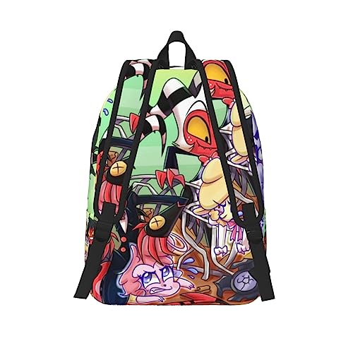 Canvas Backpacks Helluva Anime Boss Laptop Backpack Unisex Multipurpose Double Shoulder Bag for Camping Travle Work Hiking Gifts3