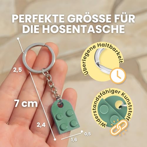 NumeroPhi - Schlüsselanhänger Partner Herz, Geschenk für die Liebenden, Freundschaft, Valentinstag