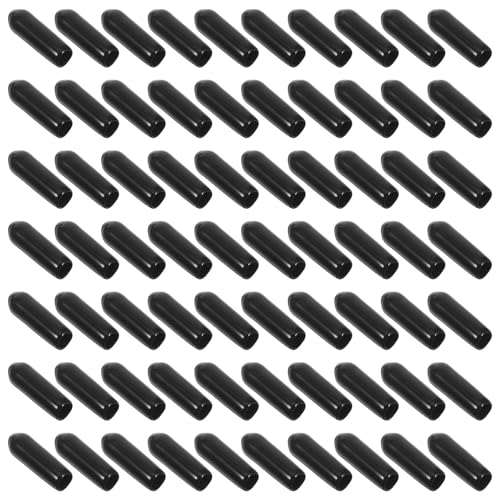 HOLIDYOYO 250Pcs Black PVC Screw Covers for Pegboard Hooks Inner Vinyl Thread Protection Caps and Flexible Rack Hook Covers for Home Office Workshop Use