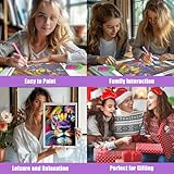 Large Diamond Art Kits for Adults Phoenix 30x60cm/12x24in Full Drill Round Rhinestone Big Diamond Painting Kit Flower, Gem Art Cross Stitch Embroidery Canvas for Crafts Home Wall Decor Gifts f0j-1073 - Image 4