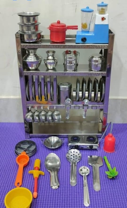See full amazon price history chart for Stainless Steel Miniature Kitchen Set/Bhatukali/Toy Set/Home Decor/choppu Jaman/Real Cooking Kit for Play with Steel Stand -5 Stainless Steel Miniature Kitchen Set/Bhatukali/Toy Set/Home Decor/choppu Jaman/Real Cooking Kit for Play with Steel Stand -5 (B0CRP4NHJC) Amazon Price History, Amazon Price Tracker