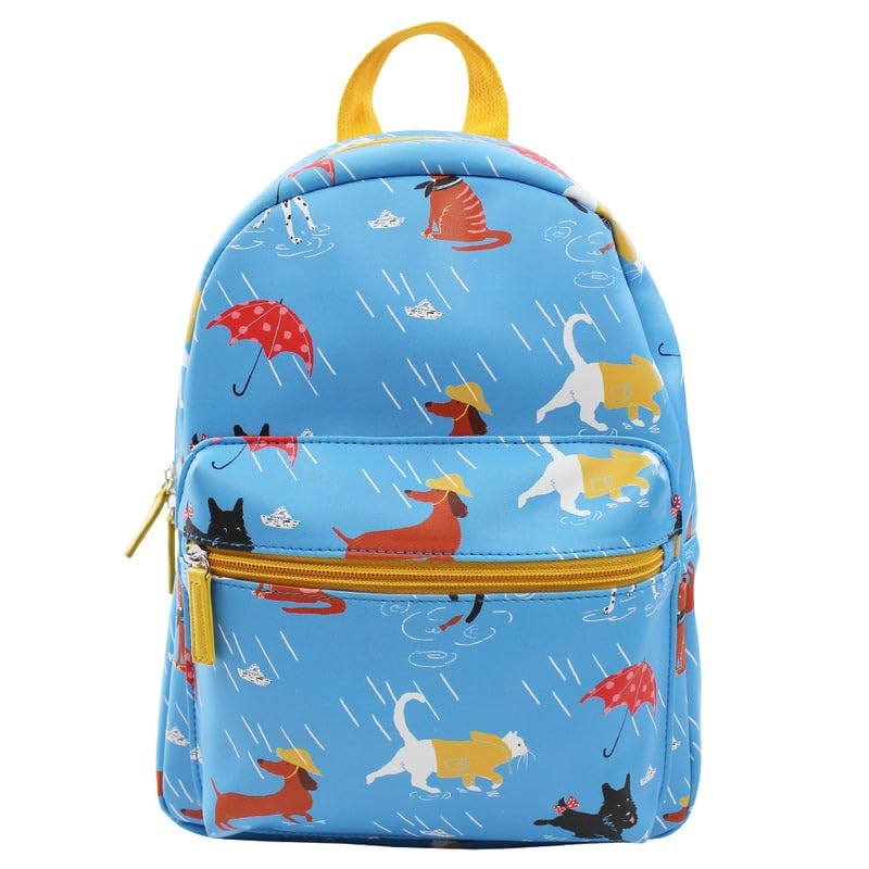 Sac à dos imprimé chats et chiens Bleu le cadeau d'anniversaire utile en Taille Unique