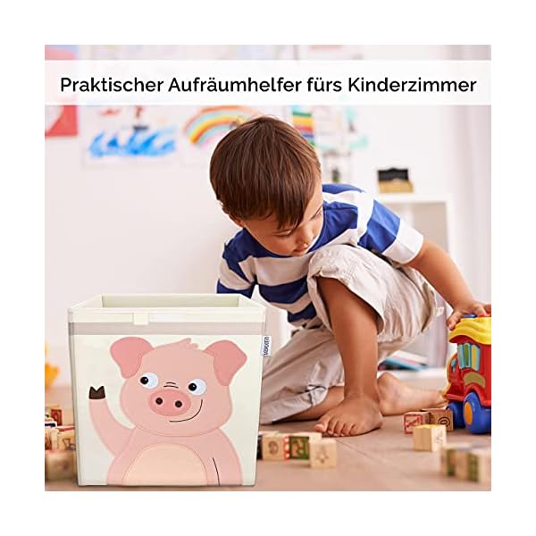 GLÜCKSWOLKE Aufbewahrungsbox Kinder - 15 Motive I Spielzeugkiste mit Deckel für Kinderzimmer I Spielzeug Box Kiste… – Bild 6