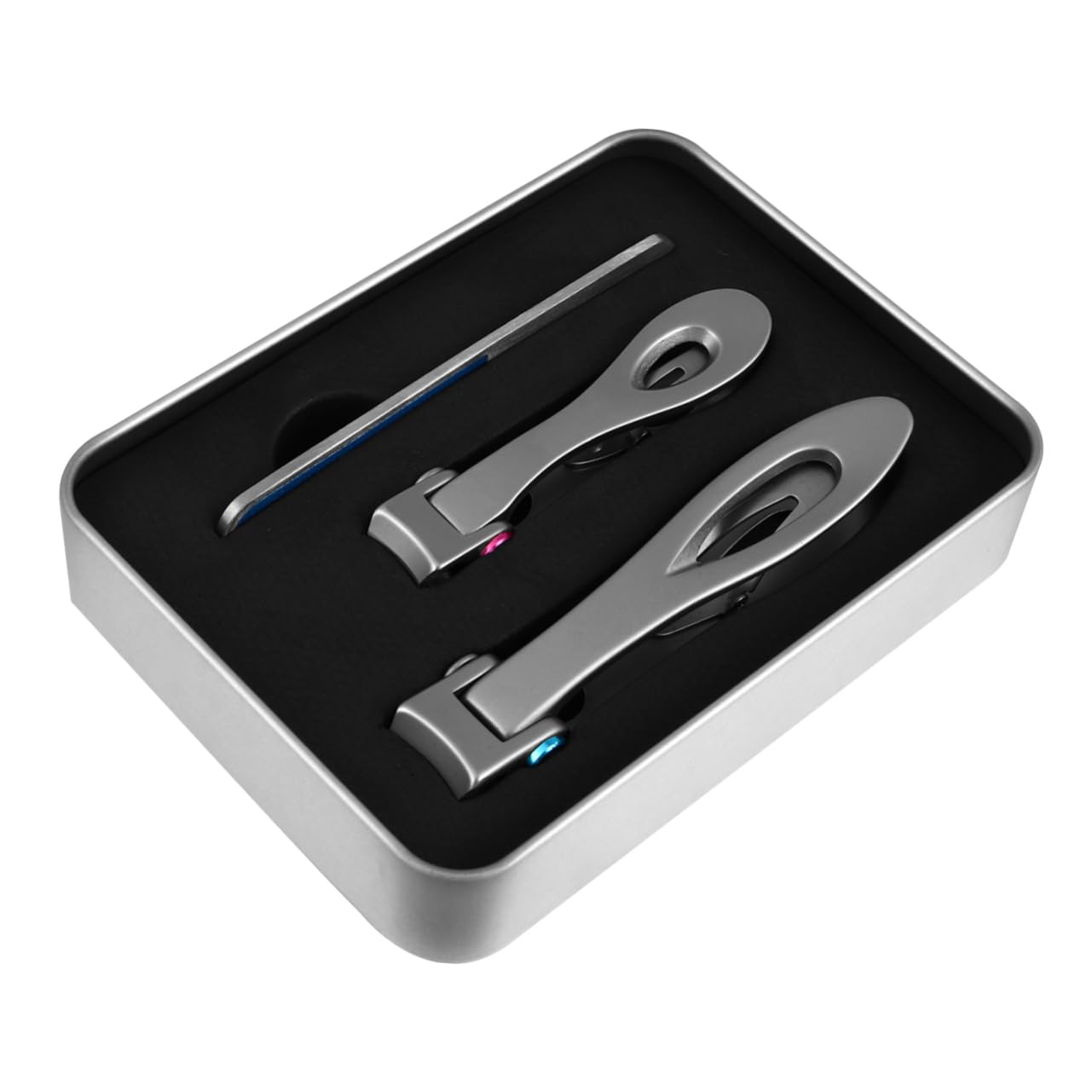 FRCOLOR 9pezzi Forbicine Per Unghie Acciaio Inossidabile Per Unghie Strumenti Professionali Per Manicure e Pedicure Ergonomico e Antiscivolo