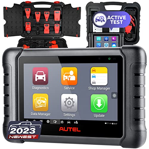 Autel Maxidas Ds808K, 2023 Ecu Coding Full Bidirectional Diagnostic Scan Tool W/ $200 11Pcs Adaptors, Alternative For Maxisys Ms906, Upgrade Of Ds808 Ds708 Mp808, 30+ Service, Vag Guided, Fca Autoauth #TOP4