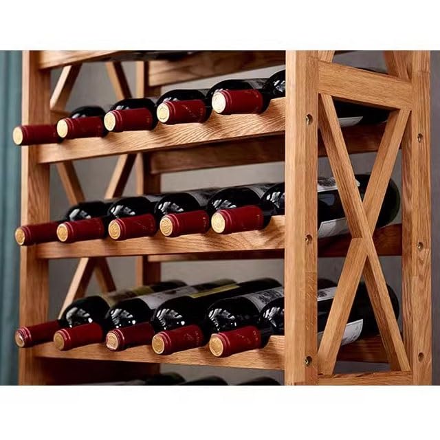 Soporte para botellas de vino de madera simple 8 niveles miniatura 7