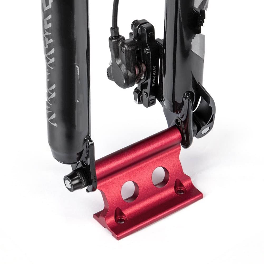 Dachgepäckträger Relingträger Fahrradträger Auto Dach Fahrrad Vorderradgabel Befestigungsclip Unterstützung Installation Halter Schloss LKW Radfahren Halterung (Farbe : Rot)