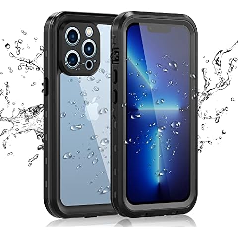 iPhone 13 Pro Waterproof Case with Built-in Screen Protector Dustproof Shockproof Drop Proof Heavy Duty Phone Case, Rugged Full Body Underwater Protective Cover for iPhone 13 Pro 6.1" - Black Cover