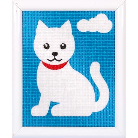 Kit tapisserie Vervaco Un chat blanc Cover