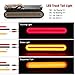 MIHAZ Trailer Tail Light Bar - 9” Running, Brake, Sequential Amber Turn Signal Tail Light for Trailer Truck RV Pickup SUV RV VAN, Red/Amber 2Pcs