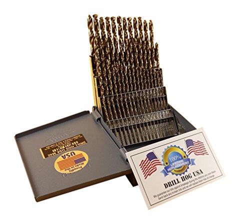 Drill Hog 60 Pc NUMBER Drill Bit Set Wire Gauge COBALT M42