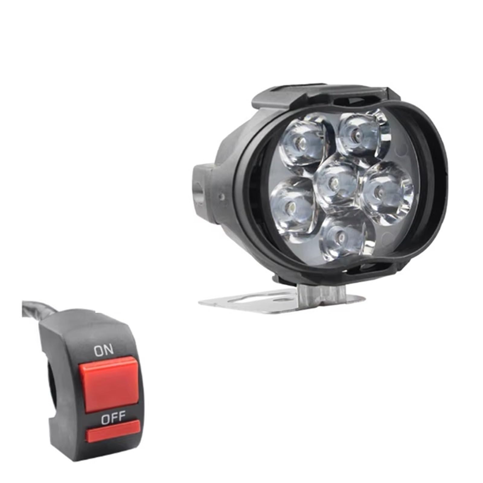 Dirt Bike przednie światła Reflektory motocyklowe 1/2 szt. Motocykle reflektor światło punktowe motocykl 6500k biały Super 6 LED lampa przeciwmgielna 1200lm LED skutery Spot