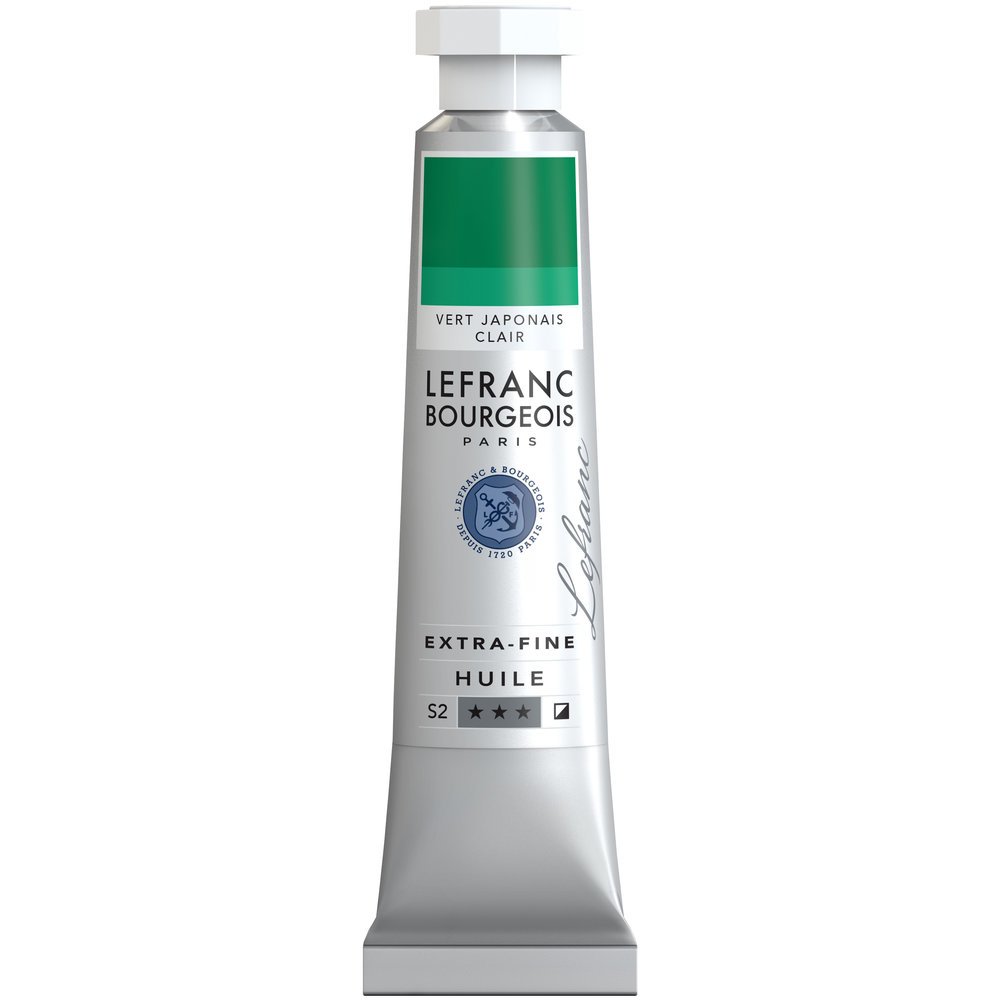 Lefranc Bourgeois 404981 extra feine Ölfarbe in Künstlerqualität aus hochwertigen Pigmenten, lebendige Farben, hohe Lichtechtheit, 20ml Tube - Japanischgrün Hell