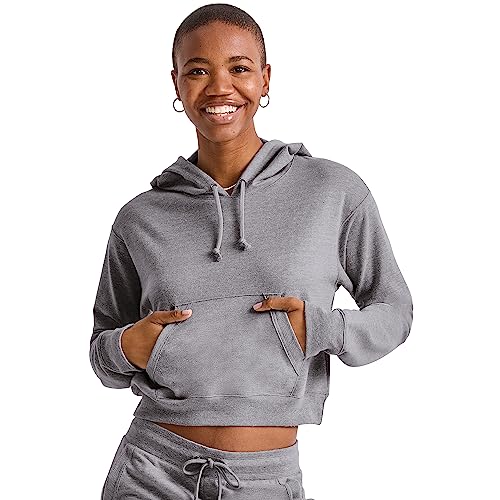 Hanes Women’s Cropped Hoodie, French Terry Hooded Sweatshirt