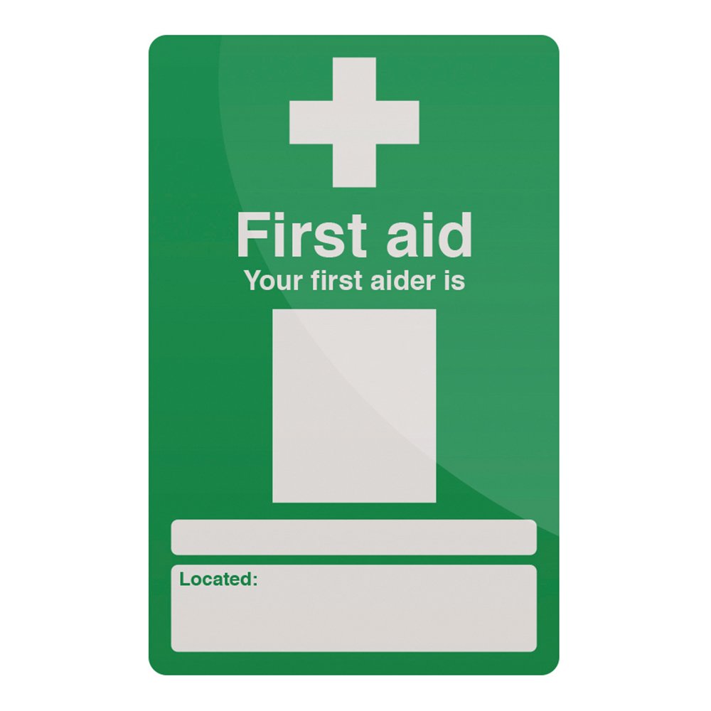 Fixman 390578 Rigid First Aider Identification Sign 200 x 300mm